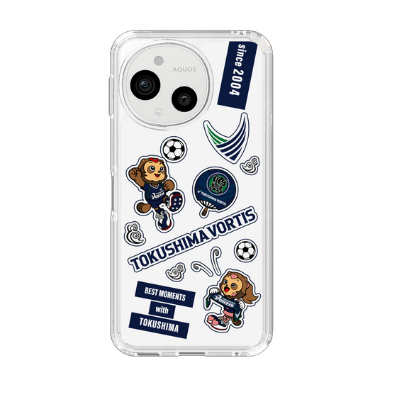 スリムプロテクションケース［ 徳島ヴォルティス - ステッカー - WHITE ］