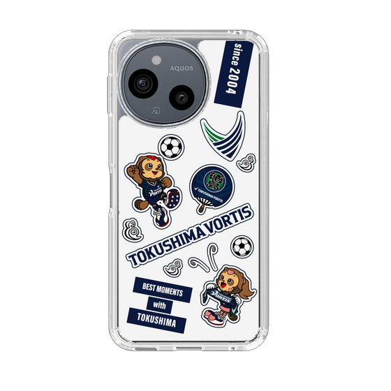 スリムプロテクションケース［ 徳島ヴォルティス - ステッカー - WHITE ］