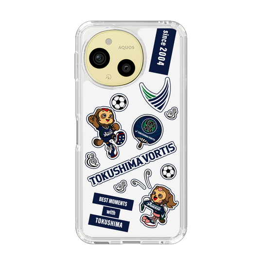 スリムプロテクションケース［ 徳島ヴォルティス - ステッカー - WHITE ］