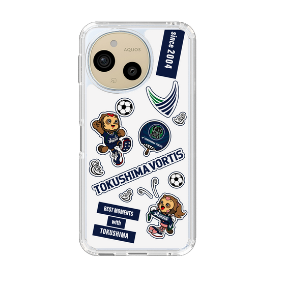 スリムプロテクションケース［ 徳島ヴォルティス - ステッカー - WHITE ］