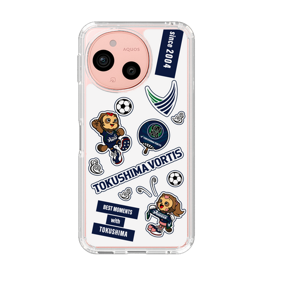 スリムプロテクションケース［ 徳島ヴォルティス - ステッカー - WHITE ］