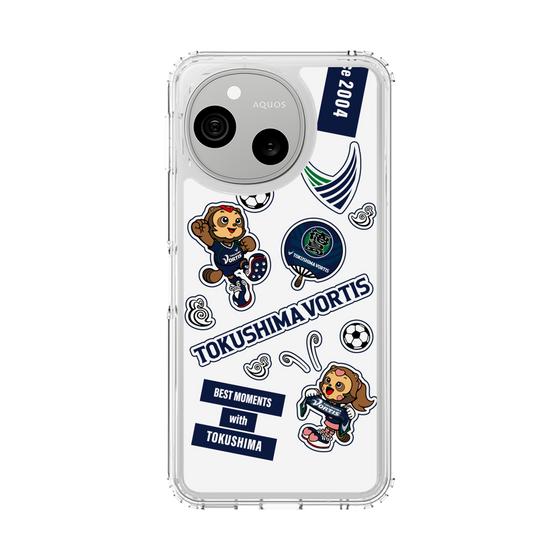 スリムプロテクションケース［ 徳島ヴォルティス - ステッカー - WHITE ］