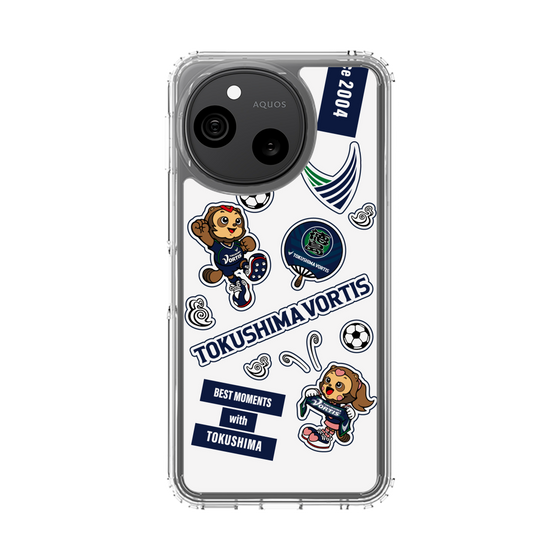 スリムプロテクションケース［ 徳島ヴォルティス - ステッカー - WHITE ］
