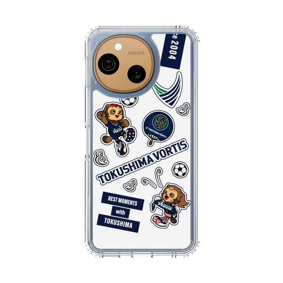 スリムプロテクションケース［ 徳島ヴォルティス - ステッカー - WHITE ］