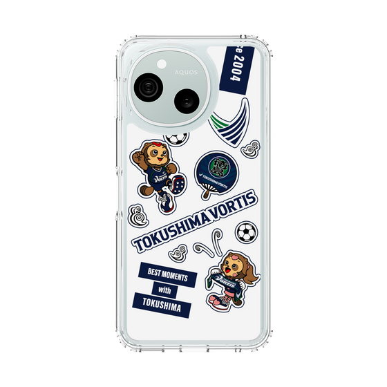 スリムプロテクションケース［ 徳島ヴォルティス - ステッカー - WHITE ］