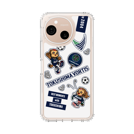 スリムプロテクションケース［ 徳島ヴォルティス - ステッカー - WHITE ］