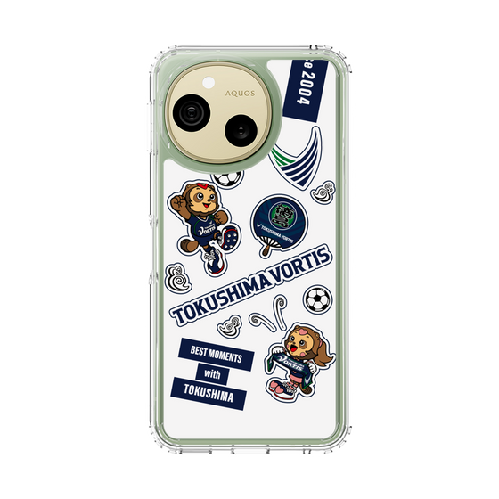 スリムプロテクションケース［ 徳島ヴォルティス - ステッカー - WHITE ］