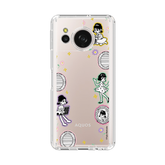 スリムプロテクションケース［ ひみつのアッコちゃん - リボン - ステッカー ］