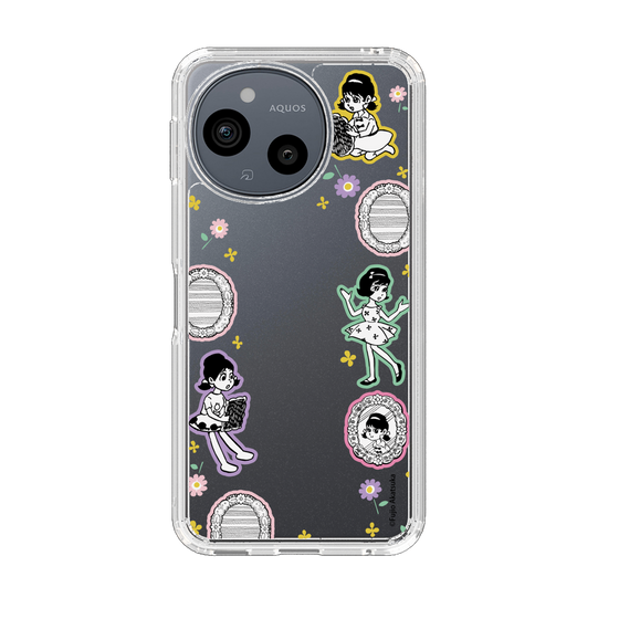 スリムプロテクションケース［ ひみつのアッコちゃん - リボン - ステッカー ］