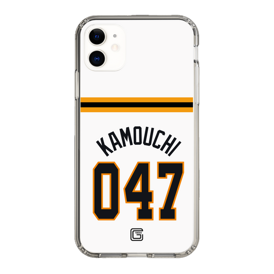 スリムプロテクションケース［ 読売ジャイアンツ - #047 KAMOUCHI - ホーム ］