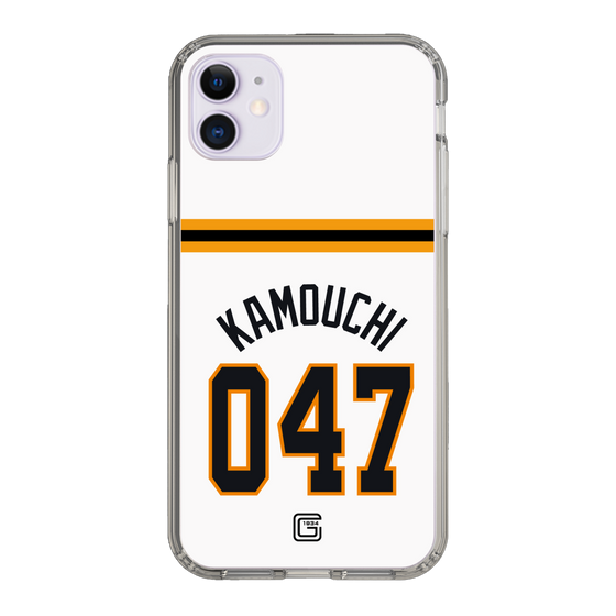 スリムプロテクションケース［ 読売ジャイアンツ - #047 KAMOUCHI - ホーム ］