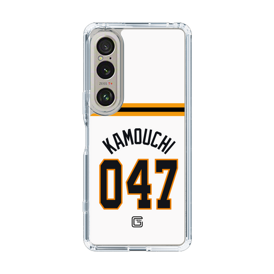 スリムプロテクションケース［ 読売ジャイアンツ - #047 KAMOUCHI - ホーム ］