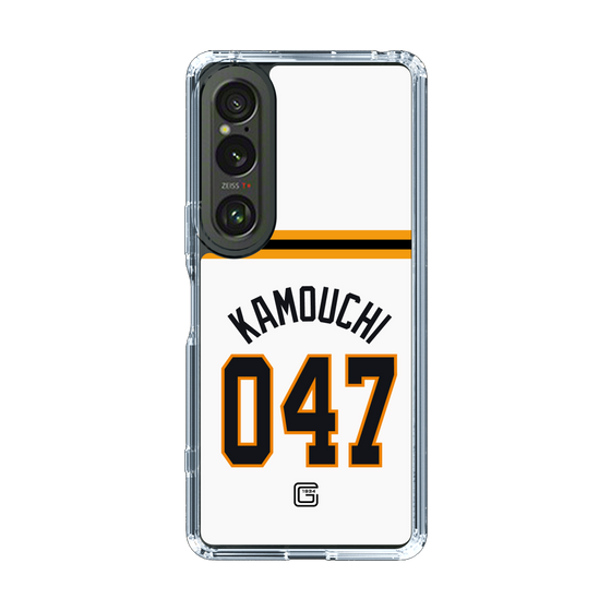 スリムプロテクションケース［ 読売ジャイアンツ - #047 KAMOUCHI - ホーム ］