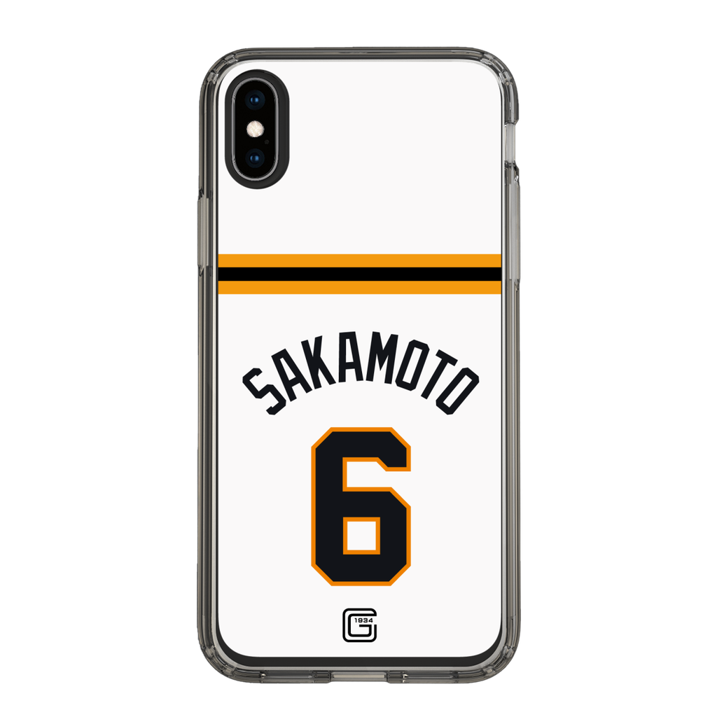 スリムプロテクションケース for Apple iPhone X［ 読売ジャイアンツ - #6 SAKAMOTO - ホーム ］