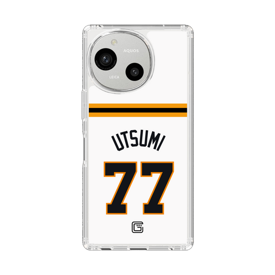 スリムプロテクションケース［ 読売ジャイアンツ - #77 UTSUMI - ホーム ］