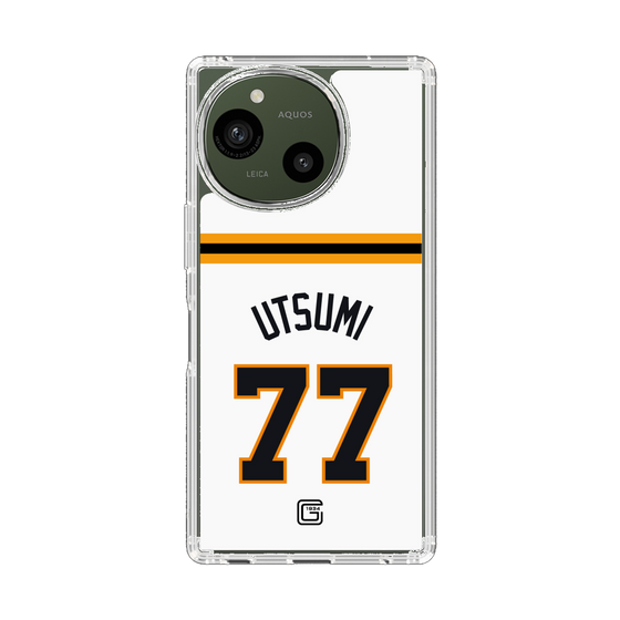 スリムプロテクションケース［ 読売ジャイアンツ - #77 UTSUMI - ホーム ］
