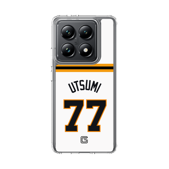 スリムプロテクションケース［ 読売ジャイアンツ - #77 UTSUMI - ホーム ］