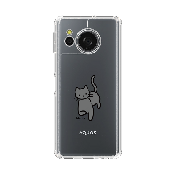 スリムプロテクションケース［ オリジナル - CASEPLAYネコ - black ］