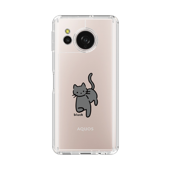 スリムプロテクションケース［ オリジナル - CASEPLAYネコ - black ］