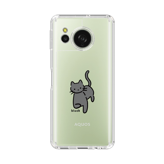 スリムプロテクションケース［ オリジナル - CASEPLAYネコ - black ］