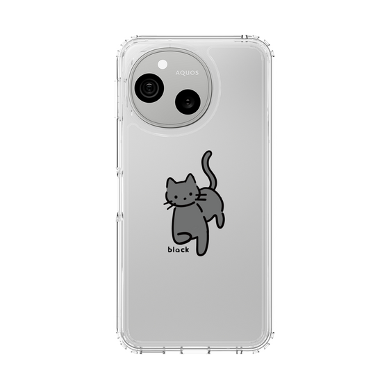 スリムプロテクションケース［ オリジナル - CASEPLAYネコ - black ］