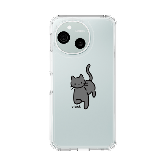 スリムプロテクションケース［ オリジナル - CASEPLAYネコ - black ］