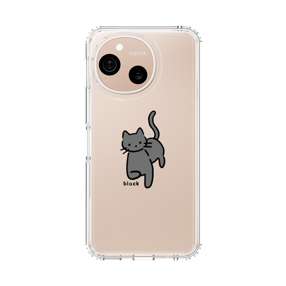 スリムプロテクションケース［ オリジナル - CASEPLAYネコ - black ］