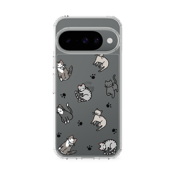 スリムプロテクションケース［ オリジナル - CASEPLAYネコ総柄 - color ］