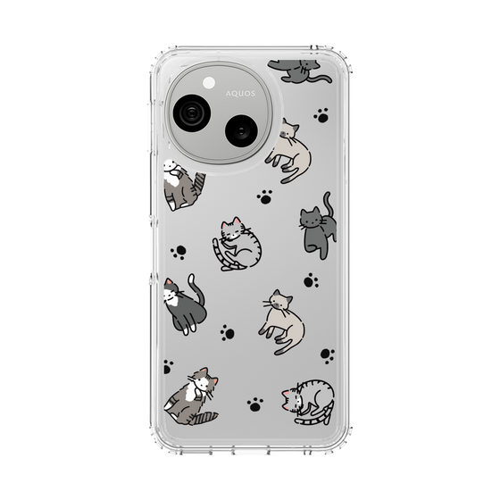 スリムプロテクションケース［ オリジナル - CASEPLAYネコ総柄 - color ］