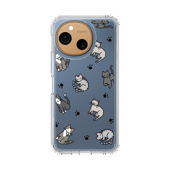 スリムプロテクションケース［ オリジナル - CASEPLAYネコ総柄 - color ］