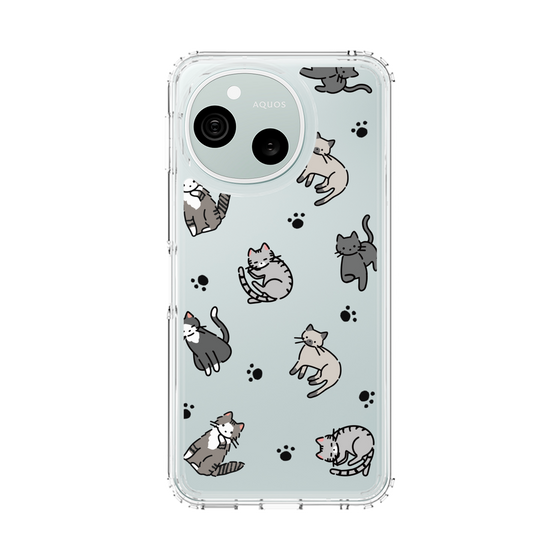 スリムプロテクションケース［ オリジナル - CASEPLAYネコ総柄 - color ］