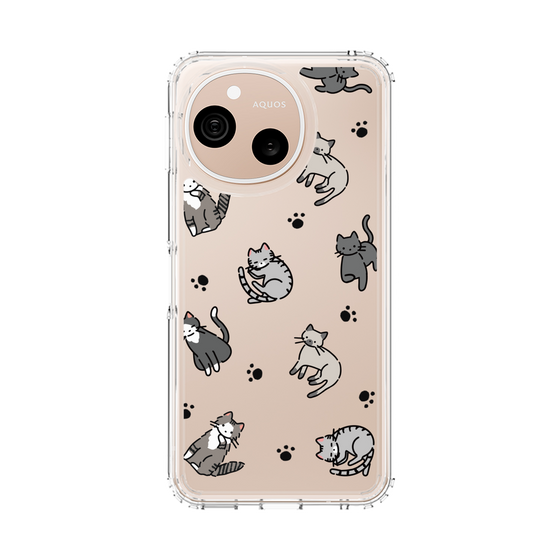 スリムプロテクションケース［ オリジナル - CASEPLAYネコ総柄 - color ］