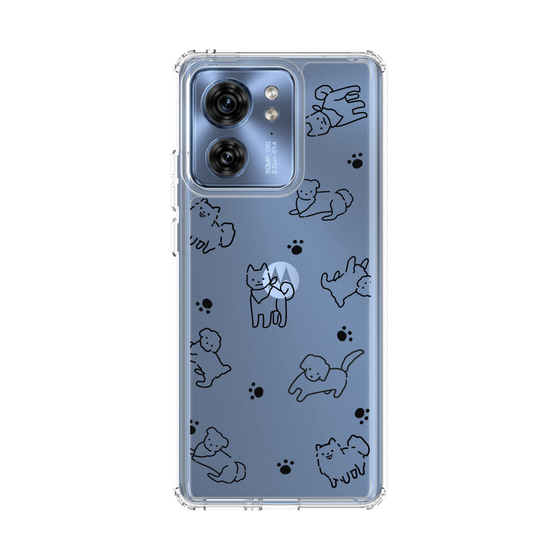 スリムプロテクションケース［ オリジナル - CASEPLAYイヌ総柄 - black ］