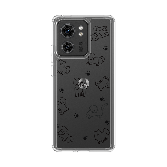 スリムプロテクションケース［ オリジナル - CASEPLAYイヌ総柄 - black ］