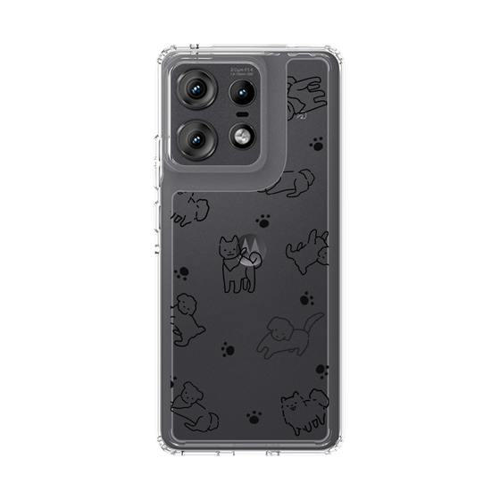 スリムプロテクションケース［ オリジナル - CASEPLAYイヌ総柄 - black ］