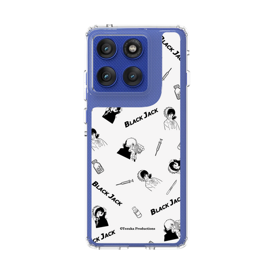 スリムプロテクションケース［ ブラック・ジャック - 総柄 - ホワイト ］