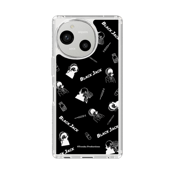スリムプロテクションケース［ ブラック・ジャック - 総柄 - ブラック ］
