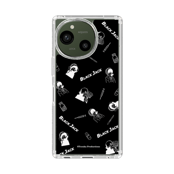 スリムプロテクションケース［ ブラック・ジャック - 総柄 - ブラック ］