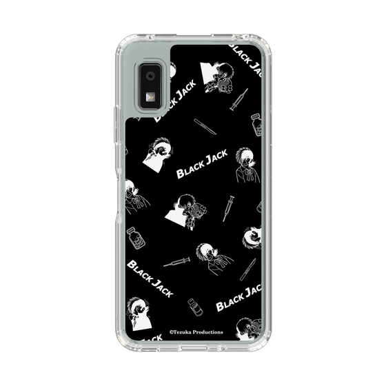 スリムプロテクションケース［ ブラック・ジャック - 総柄 - ブラック ］