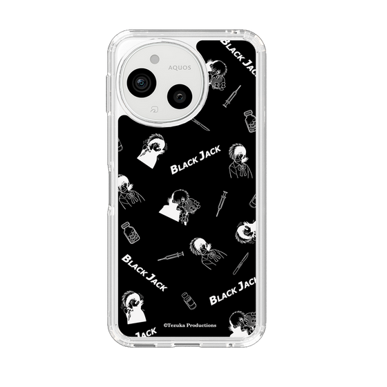 スリムプロテクションケース［ ブラック・ジャック - 総柄 - ブラック ］