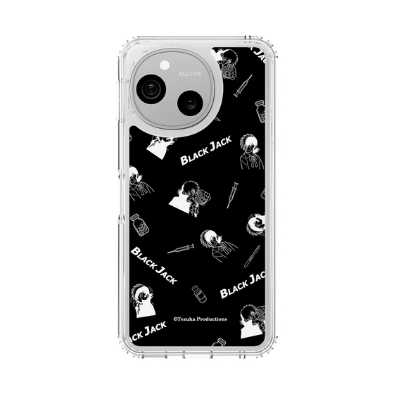 スリムプロテクションケース［ ブラック・ジャック - 総柄 - ブラック ］