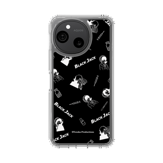 スリムプロテクションケース［ ブラック・ジャック - 総柄 - ブラック ］