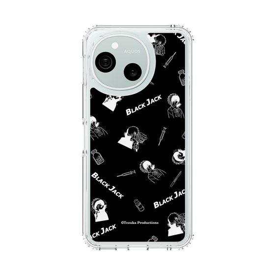 スリムプロテクションケース［ ブラック・ジャック - 総柄 - ブラック ］