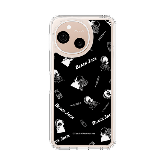 スリムプロテクションケース［ ブラック・ジャック - 総柄 - ブラック ］