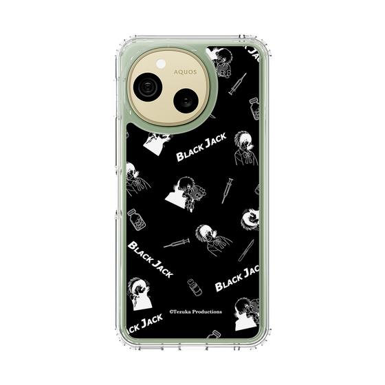 スリムプロテクションケース［ ブラック・ジャック - 総柄 - ブラック ］