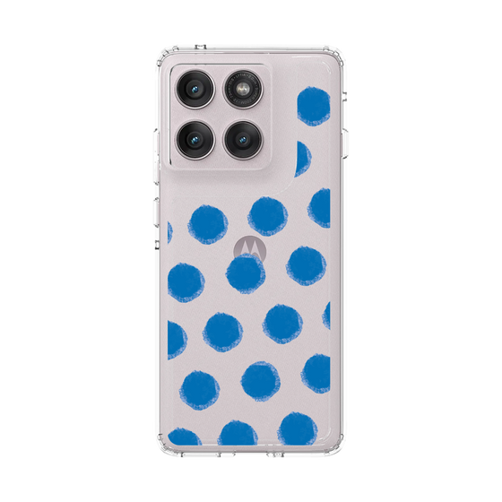 スリムプロテクションケース［ オリジナル - 推し色水玉 - ブルー ］