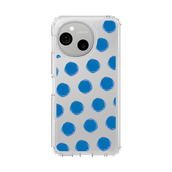 スリムプロテクションケース［ オリジナル - 推し色水玉 - ブルー ］