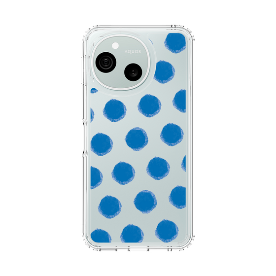 スリムプロテクションケース［ オリジナル - 推し色水玉 - ブルー ］