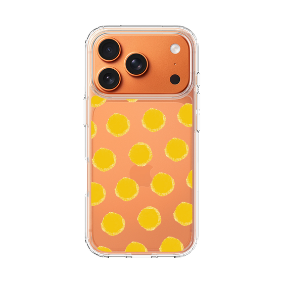 スリムプロテクションケース［ オリジナル - 推し色水玉 - イエロー ］