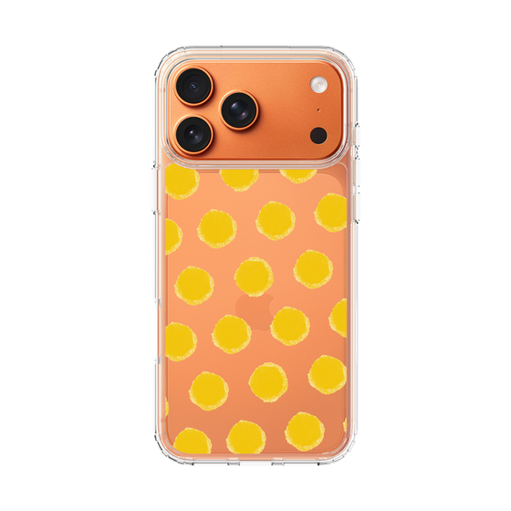 スリムプロテクションケース［ オリジナル - 推し色水玉 - イエロー ］